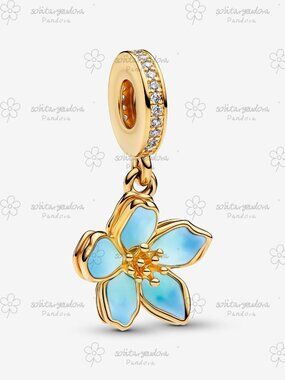 Pandora Blue Blossom Dangle Charm